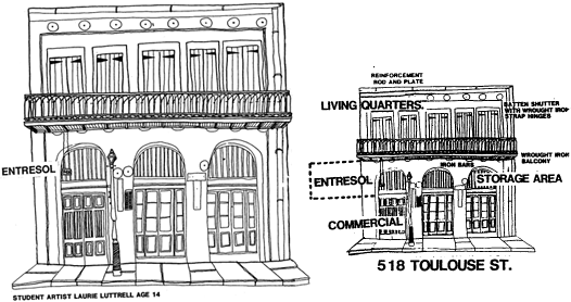 Student Sketches - Architecture of the French Quarter