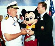 Capt. Bill Valentine meets Disneyland Resort Ambassador Matt Ebeling