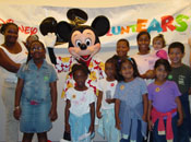 Mickey takes a quick break from his Disney On Ice performance to say hello to a few deserving children.