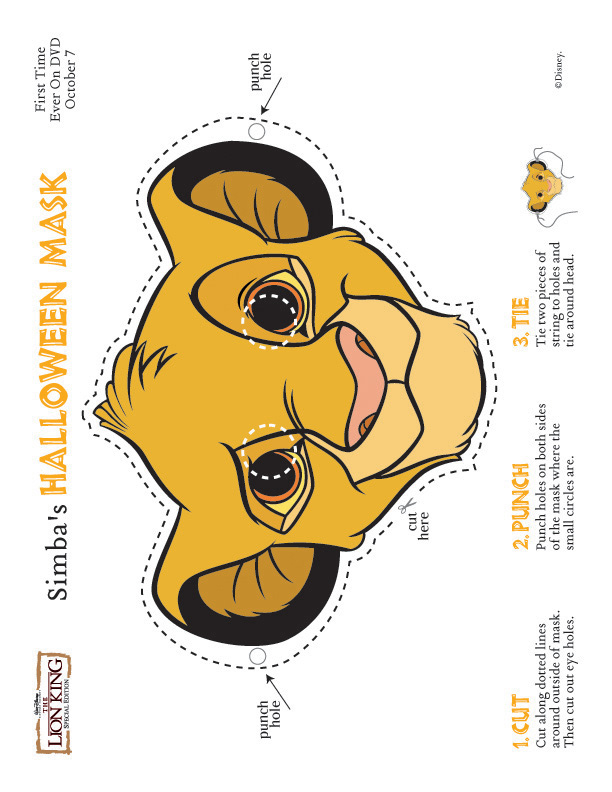 Lion king mask template