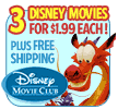3 Disney Movies for $1.99 Each