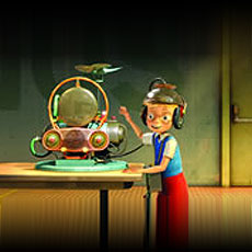 Young inventor Lewis in "Meet the Robinsons" -- the movie of the future?