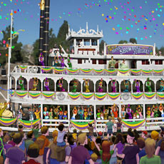 An artist's rendering gives us a glimpse at Tiana's Showboat Jubilee.