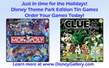 Just in time for the Holidays!  Disney Them Park Edition Tin Games. Order your Games Today! Learn more at www.DisneyGallery.com