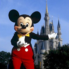 Mickey Mouse welcomes you to the Magic Kingdom