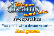 Disney.com Dreams Come True Sweepstakes