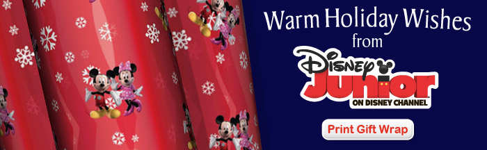 Warm Holiday Wishes from Disney Junior - Print Gift Wrap