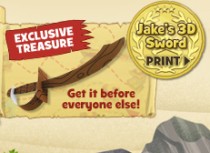 EXCLUSIVE TREASURE - Get it before anyone else! Jake's 3D Sword - PRINT