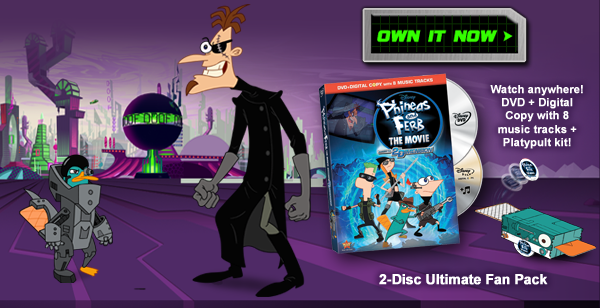 Own it now - Watch anywhere! DVD + Digital Copy with 8 music tracks + Platypult kit!