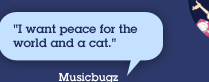 'I want peace for the world and a cat.'
