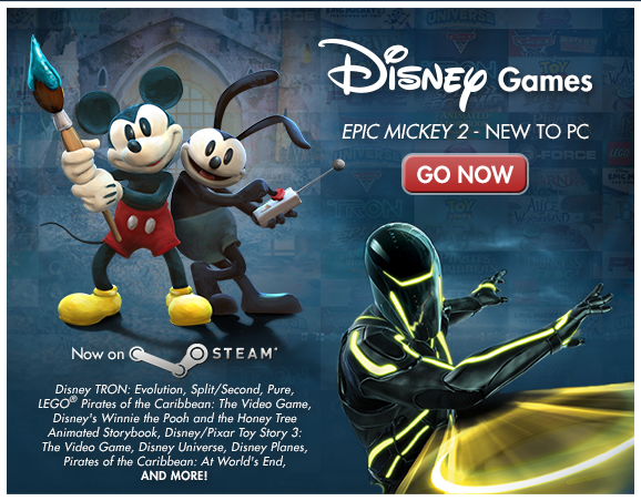 Disney Games is now on Steam™