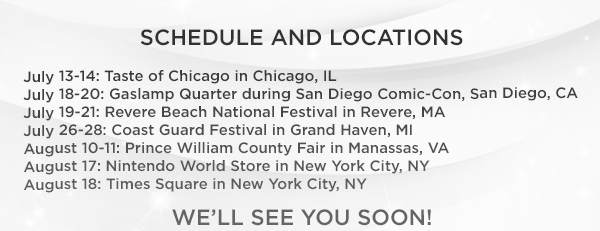 Schedule and Locations
