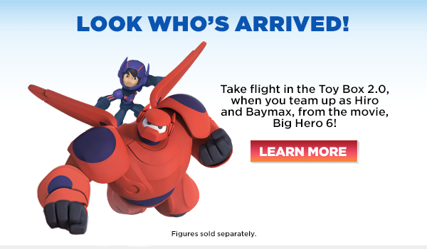 Take flight in the Toy Box 2.0, when you team up as Hiro and Baymax, from the movie, Big Hero 6!