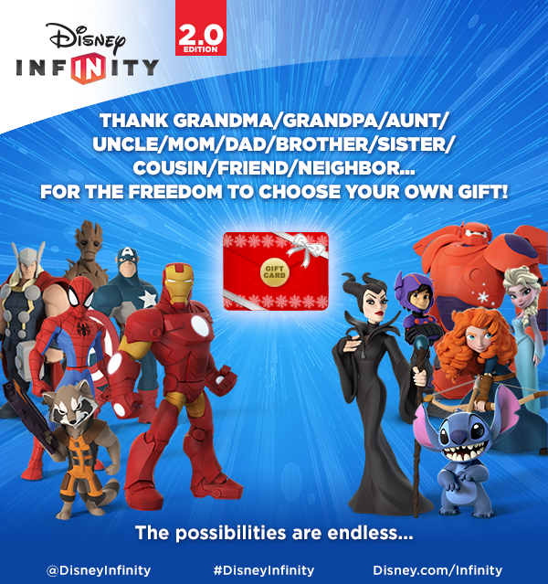 Use Your Gift Cards on Disney Infinity!