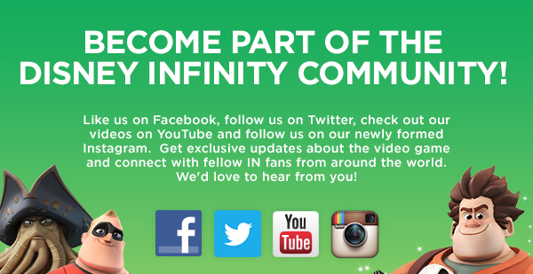 Disney Infinity - Follow Us on Twitter, Like us on Facebook, Subscribe to our YouTube channel and Follow Us on Instagram