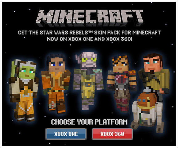 Star Wars Rebels Skin Pack comes to
Minecraft