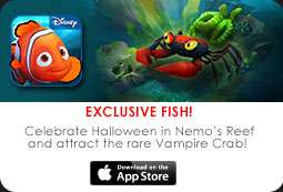 Celebrate Halloween in Nemo’s Reef and attract the rare Vampire Crab! 