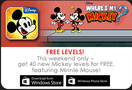 This weekend only – get 40 new Mickey levels for FREE, featuring Minnie Mouse!