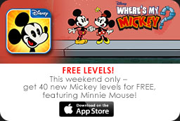 This weekend only – get 40 new Mickey levels for FREE, featuring Minnie Mouse!