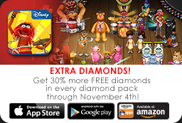 Rock out with the Muppets, and get 1.5x more diamonds from completing offers!