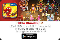 Rock out with the Muppets, and get 1.5x more diamonds from completing offers!