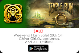 Weekend Flash Sale! 20% OFF  China Girl,Oz costumes, and ALL Utilities!  