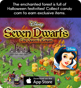 The enchanted forest is full of Halloween festivities! Collect candy corn to earn exclusive items.