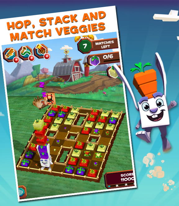 Hop, Stack and match veggies