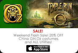 Weekend Flash Sale! 20% OFF  China Girl,Oz costumes, and ALL Utilities!  
