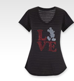 Woman's Rhinestone Mickey Shirt