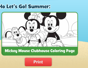 Mickey Mouse Clubhouse Coloring Page - Print