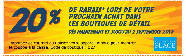 20% De Rabais*