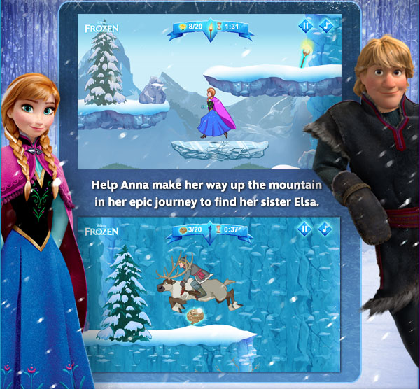 Help Kristoff and Sven help harvest ice