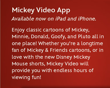 Enjoy Classic Cartoons of Mickey and Minnie, Donald, Goofy, and Pluto with the New Mickey Video App