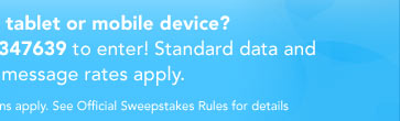 you can click to enter the sweepstakes