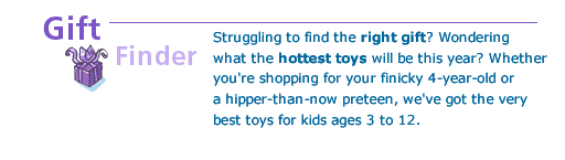 FamilyFun Gift Finder