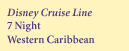 Disney Cruise Line 7 night Western Caribbean