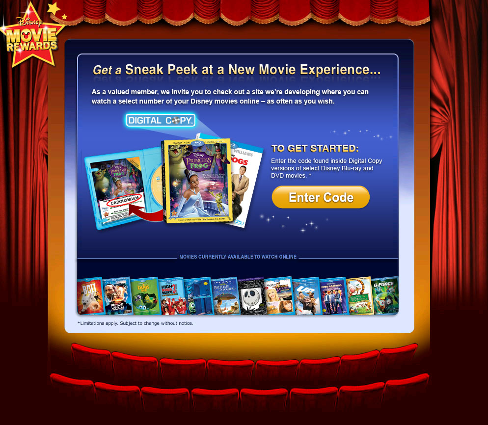 Disney Movie Rewards