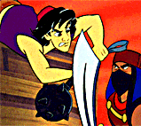 Aladdin and a bad guy