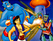 Genie, Aladdin and Muktar